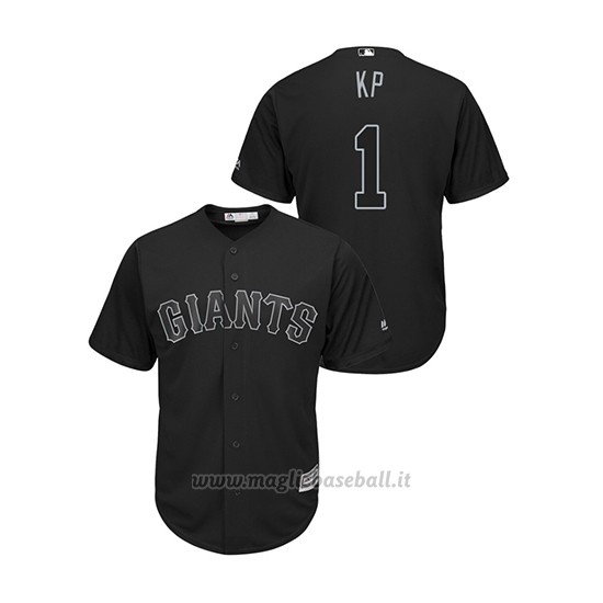 Maglia Baseball Uomo San Francisco Giants Kevin Pillar 2019 Players Weekend Replica Nero